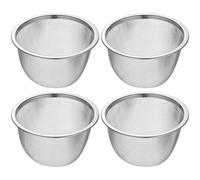 PAMINGONO Filtro De Té De Acero Inoxidable 3.22X3.22X1.96In Set De 4 Coladores De Malla Fina Para Tetera Accesorios De Té Para Uso Diario En Casa Y Viaje