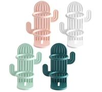 PAMINGONO Soporte para Cepillo De Dientes Eléctrico De Pared Organizador De Cepillos De Dientes Sin Taladro 4 Diseño Cactus con Drenaje para Baño