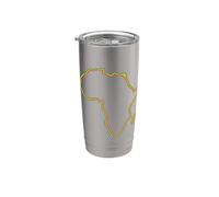 Pan African Colors Africa Mapa Vaso térmico de acero inoxidable de doble pared