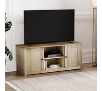 Panama Mueble para televisor con 2 Puertas y 1 Estante, Madera, Verde Pino, Dimensions (L*W*H): 120.0 x 40 x 50 cm