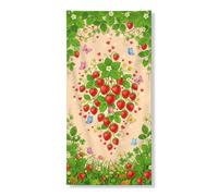Pancarta decorativa para puerta de fresa, plantas florales coloridas, decoración de puerta delantera, telón de fondo colgante de primavera y verano, suministros para festivales, 36 x 72 pulgadas