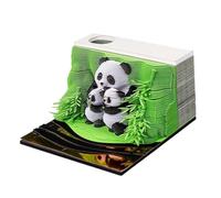 Panda Art Memo - Bloque de calendario de oficina creativo, pantalla de papercraft en capas, organizador de planificación diaria, papelería linda, decoración, estudio, espacio de trabajo, regalo