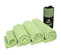pandoo Toalla de Viaje de Microfibra | Fibras Ecológicas de Nylon y Bambú | Manta de Baño Secado Rápido Absorbente y Antibacteriana | Deporte, Viaje, Natación, Ducha y Playa | Estuche | 200x80 cm