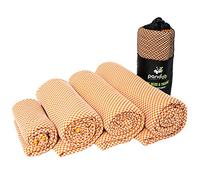 pandoo Toalla de Viaje de Microfibra | Fibras Ecológicas de Nylon y Bambú | Manta de Baño Secado Rápido Absorbente y Antibacteriana | Deporte, Viaje, Natación, Ducha y Playa | Estuche | 200x80 cm