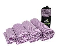 pandoo Toalla de Viaje de Microfibra | Fibras Ecológicas de Nylon y Bambú | Manta de Baño Secado Rápido Absorbente y Antibacteriana | Deporte, Viaje, Natación, Ducha y Playa | Estuche | 80x40 cm