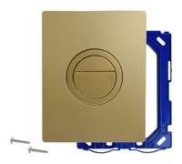Panel Accionamiento WC Vertical Horizontal ABS(Gold) | Función doble pulsador, color plateado elegante, compatible cisternas empotradas, instalación sencilla