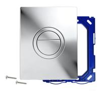 Panel Accionamiento WC Vertical Horizontal ABS(Mirror Plating) | Función doble pulsador, color plateado elegante, compatible cisternas empotradas, instalación sencilla