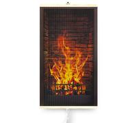 Calefacción infrarroja, termostato, calefactor con diseño, panel calefactor, radiador infrarrojo de 430W, calefactor eléctrico con diseño de chimenea