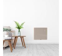 Panel calefactor por convección - 1000 vatios de potencia - Panel de vidrio color beige - Con control Wi-Fi - Puede ser de pie o montado en la pared