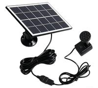 Panel cargador solar de 5 V 3 W para bomba de fuente de jardín y cámara de seguridad, salida USB, ajustable de 360 grados, caudal de 120 l/h, tamaño portátil de 170 x 115 mm