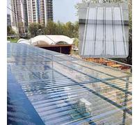 Panel corrugado de plástico transparente - Láminas para invernaderos, cenadores, techos, jardines y terrazas al aire libre, resistente a la lluvia y a la lluvia, grueso