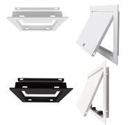 Panel de acceso eléctrico, panel de metal blanco, presiona para abrir (para fontanería/electricidad), para ocultar fontanería/electricidad/HVAC en cualquier habitación (gris, 20 x 45 cm)