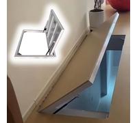 Panel de acceso para puerta de sótano oculto en el suelo, cubierta de apertura oculta con abridor de ventosas, 23.6 x 29.5 pulgadas