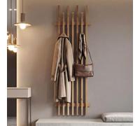 Panel de armario MCA HWC-P57, perchero de pared, armario de madera, madera maciza, 135x40 cm, roble, acabado natural