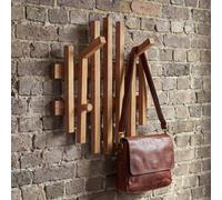 Panel de armario MCA HWC-P57, perchero de pared, armario de madera, madera maciza, 40x38 cm, roble