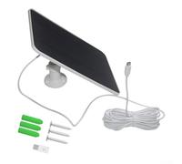 Panel de carga solar de 6 W compatible con Anker para Eufy para anillo para cámaras parpadeantes, voltaje de circuito abierto 6.2 V (blanco)