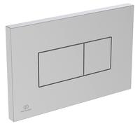 Panel de control para cisterna de inodoro, neumático, de doble descarga, cromado