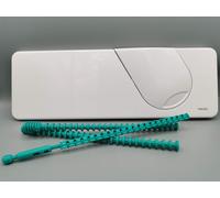 Panel de control para inodoro con función de parada de descarga, de plástico, color blanco, dimensiones 40x2,8x13,5 cm