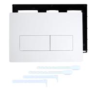 Panel de control para inodoro con pulsador, color blanco, con juego de palanca de accionamiento