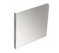 Panel de corte de cocina para hogar, tablero de acero inoxidable con pared elevada de un lado para tareas de mostrador, tabla de cortar de metal para prensado de de repostería, panel de de con