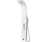 Panel de ducha Aloni con termostato, columna de ducha de 5 funciones, ducha de lluvia, sistema de ducha completo con grifo, color blanco