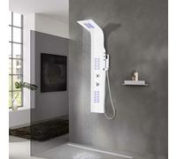 Panel de ducha - Columna de ducha - Ducha de lluvia - Chorro de masaje - Ducha de mano - Aluminio - 130 cm de altura