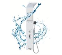 Panel de ducha - Columna de ducha - Sistema de ducha - Ducha de lluvia - Mampara de ducha - Acero inoxidable - 5 modos de ducha