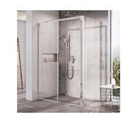 Panel de ducha para puertas de ducha RAVAK Blix Slim, modelo BLSPS-90, acabado bright alu y cristal transparente, referencia X9BM70C00Z1