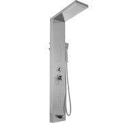 Panel de ducha VEVOR, columna de ducha de acero inoxidable, grifo de baño con efecto cascada, sistema de masaje, juego de ducha plateado