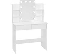 Panel de inodoro de plástico con iluminación y estante - 90x135x40 cm - Blanco