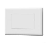 Panel de interruptores y enchufes tipo 118, cubierta de placa de toma eléctrica blanca para ocultar cajas de conexiones de pared, placa frontal de protección de alambre de plástico (blanco de 4 vías)