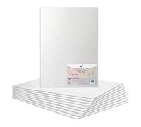 Panel de lienzo A2 estirado en blanco para artistas, 100% algodón, para pintura al óleo, pintura acrílica, medios mixtos, sin ácidos, lienzos blancos para pintura artística (tamaño A2, 420 x 594 mm,