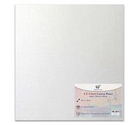 Panel de lienzo estirado en blanco de 20 x 20 cm, 100% algodón para pintura al óleo, pintura acrílica, medios mixtos, lienzos blancos (8 x 8 pulgadas, 1 tabla)