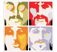 Panel de música decorativo, listo para colgar. ANONYMOUS - The Beatles - Cm 28x28