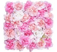 Panel de pared con flores en 3D, 12 piezas, de 15x15 pulgadas, tapete floral artificial para bodas