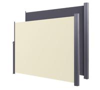 Panel De Pared De Toldo Lateral Retráctil For Patio, Pantalla De Viento | Resistente Al Viento Y A La Lluvia,Fácil De Almacenar,Diseño De Inclinación Y Tirador Lateral(Beige,1.6x6m/5x20ft)