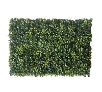 Panel de seto artificial, 60 × 40 cm planta artificial alfombra verde pared seto valla follaje panel casa boda panel, exterior hierba verdor hiedra valla privacidad pantalla