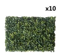 Panel de seto artificial, 60 × 40 cm planta artificial alfombra verde pared seto valla follaje panel casa boda panel, exterior hierba verdor hiedra valla privacidad pantalla