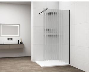 Panel de vidrio para ducha Polysan, color mate, montaje en pared, con perfil en forma de canal, 1000 mm