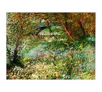 Panel decorativo del museo, listo para colgar. Van Gogh Vincent-Los bancos del Sena con Pont de Clichy en la primavera-Cm 80x60