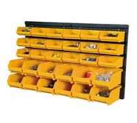 Panel en polipropileno 64,6 x 1,7 x 38,5 cm + 18 contenedores 10x9,5x5cm + 12 contenedores 10,3x16,6x7,3cm