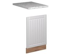 Panel frontal Vicco Fame-Line Blanco casa de campo/Roble dorado 45 cm, ET Mármol, Model 57197