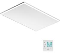 Panel infrarrojo de techo Wiltec, 660 W, sistema de calefacción infrarroja para montaje en techo con iluminación LED, dimensiones 108 x 63 x 3,5 cm, calefactor infrarrojo con termostato