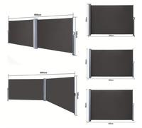 Panel lateral para balcón - Protector contra el viento - Panel de privacidad - Panel lateral extensible - Protección solar - 160x300 cm