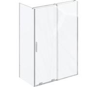 Panel lateral para puerta de ducha RAVAK Roll, 100 cm, color del marco: aluminio, diseño del vidrio: cristal transparente (X90VA0C00Z1)