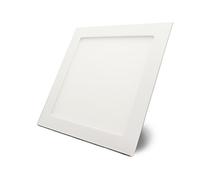 Panel LED cuadrado con 18 W de potencia, color blanco neutro, empotrable, empotrado, ECONOMY
