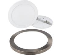 Panel LED de 18W, Aura Smart, sistema de montaje fácil, regulable, IP20, foco empotrable, aplique de superficie, luz empotrada, ajuste de color de 2800K a 6500K, plafón redondo con marco satinado