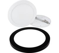 Panel LED de 18W, Aura Smart, sistema de montaje fácil, regulable, IP20, foco empotrable/de superficie, ajuste de color de 2800K a 6500K, lámpara de techo redonda con marco negro