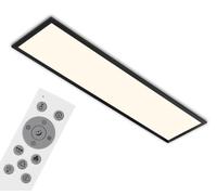 Panel LED de color BRILONER, con control remoto, regulable, con luces de colores RGB, control de temperatura de color (CCT), color negro, dimensiones: 100 x 25 x 6,6 cm