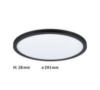 Panel LED Paulmann Atria Shine negro, Ø 29 cm, 3000 K, encendido/apagado